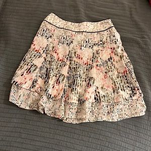 White House Black Market Floral Work Skirt Size 8